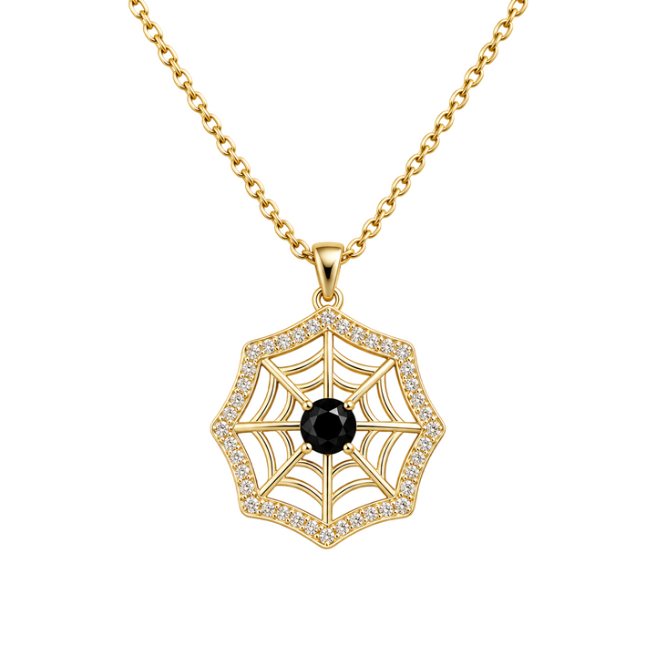Midnight Spiderweb Necklace
