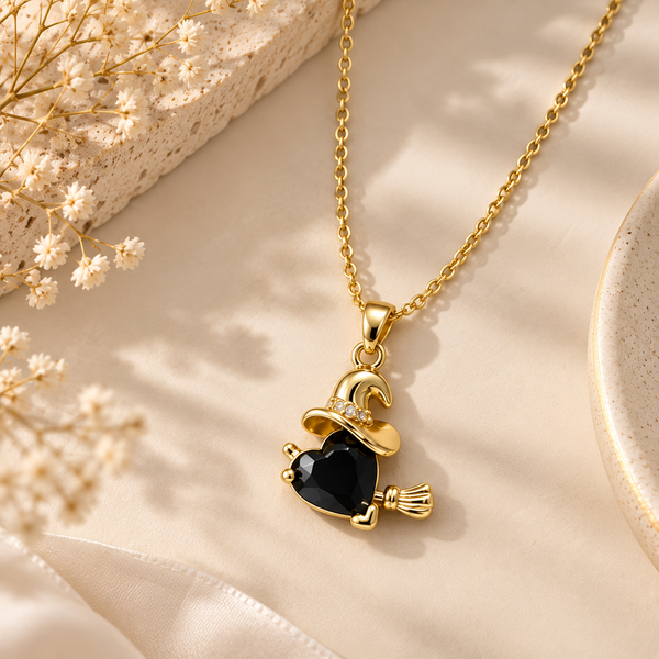 Midnight Heart Witch Necklace