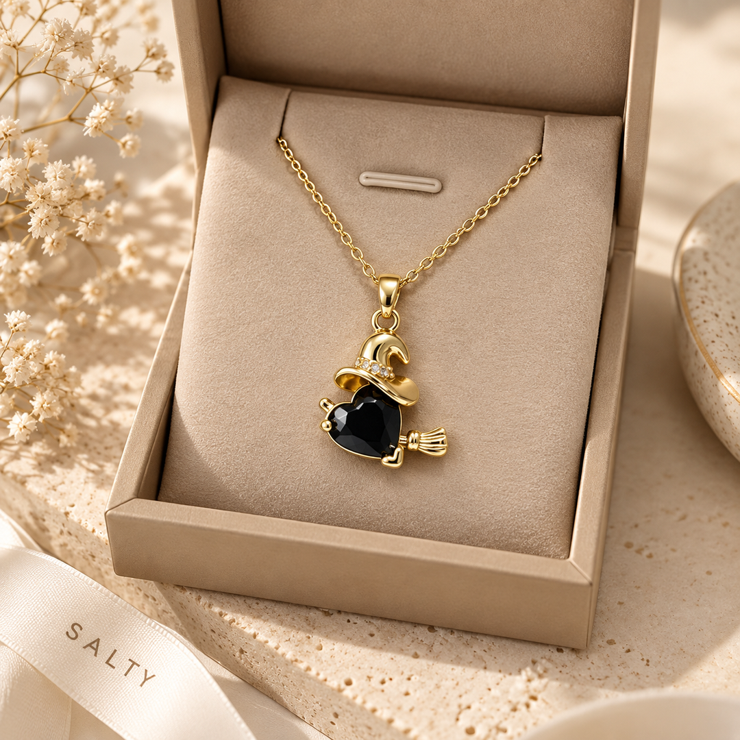 Midnight Heart Witch Necklace