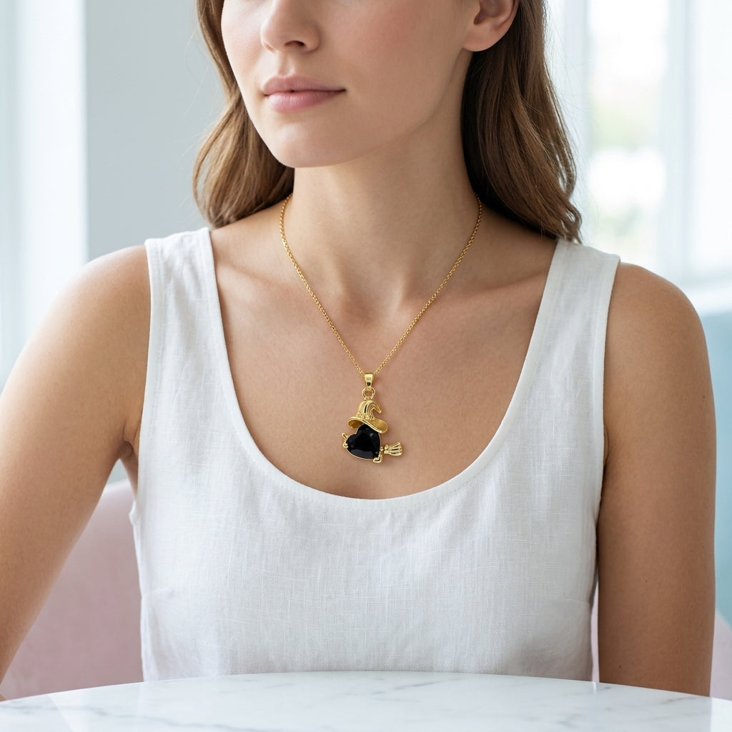 Midnight Heart Witch Necklace