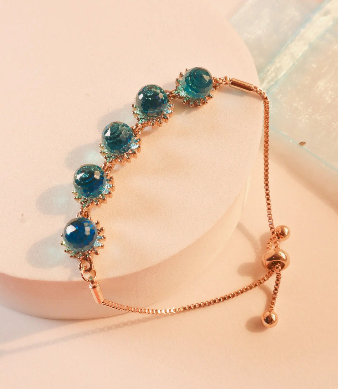 Natural Crystal Bracelet - Blue - Salty Accessories