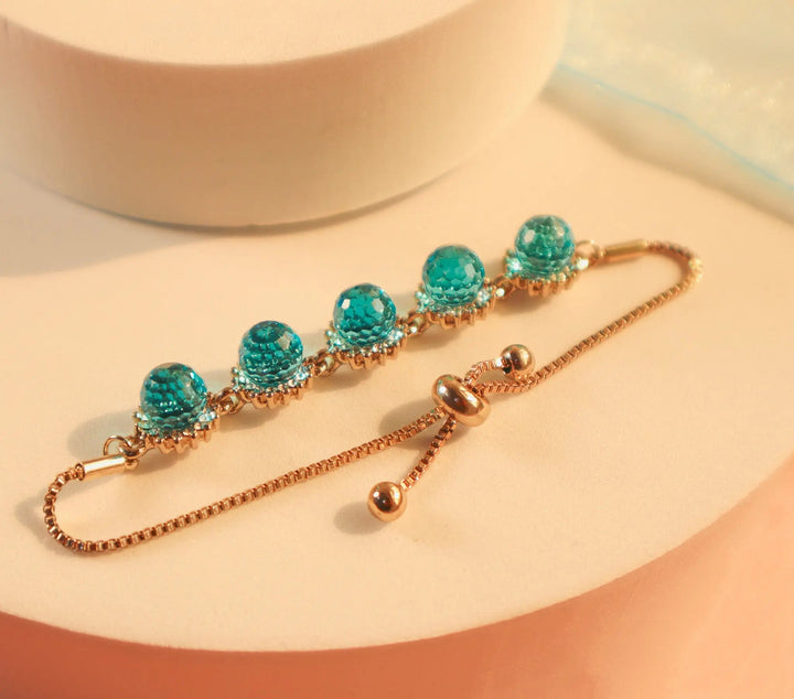 Natural Crystal Bracelet - Blue - Salty Accessories