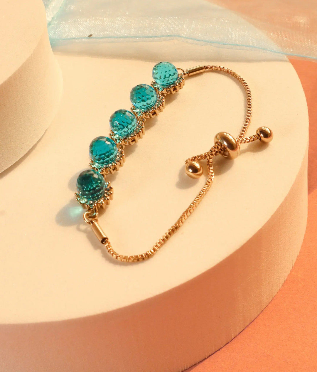 Natural Crystal Bracelet - Blue - Salty Accessories