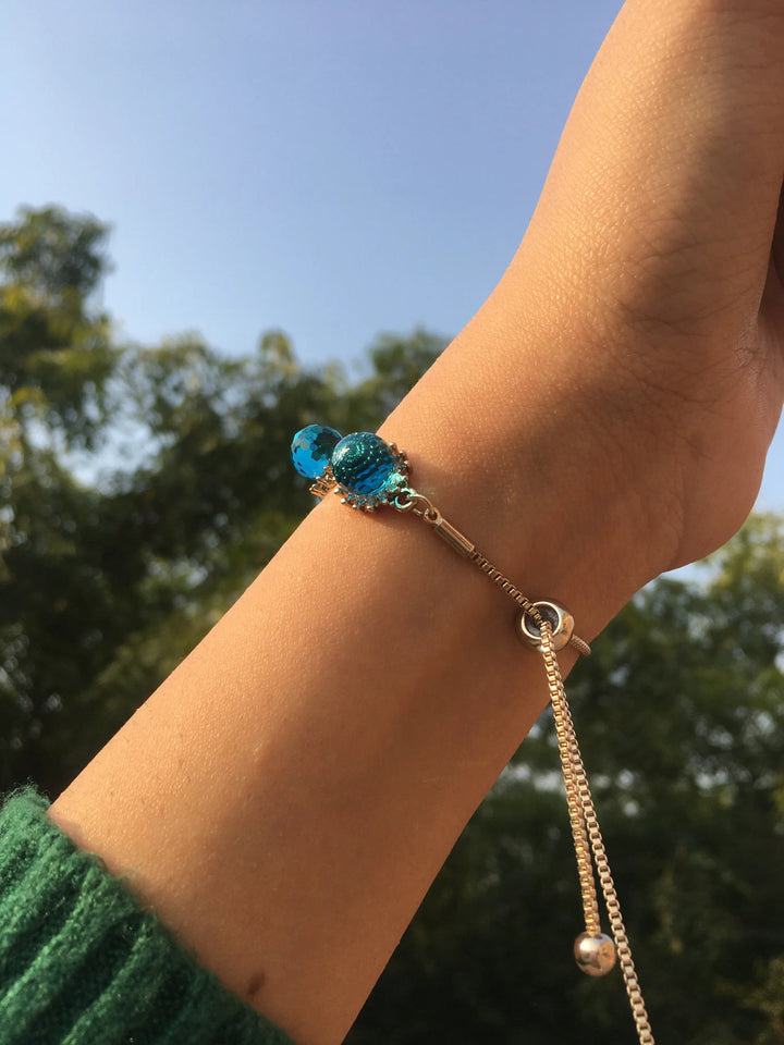 Natural Crystal Bracelet - Blue - Salty Accessories