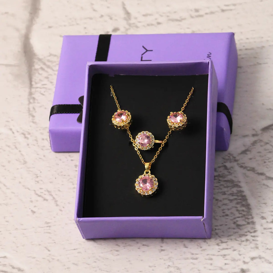 Natural Diamond Matching complete Jewellery Set