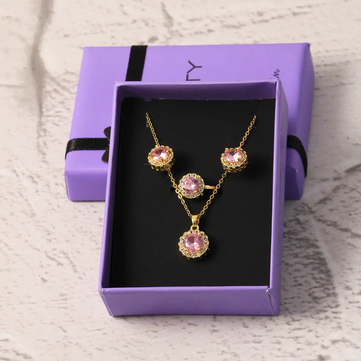 Natural Diamond Matching complete Jewellery Set