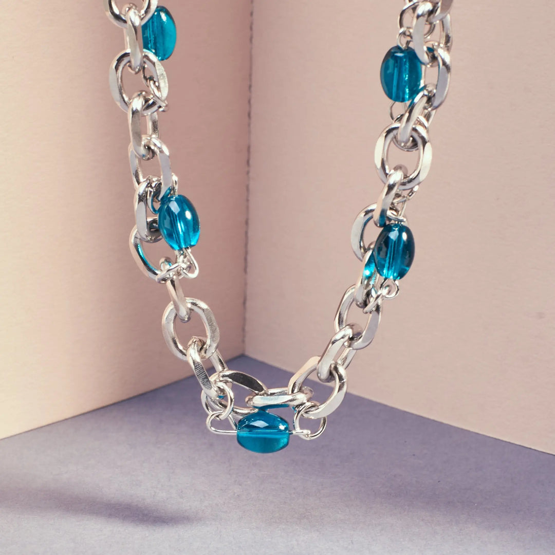 Nautical Blue Bead Chain - Salty Accessories