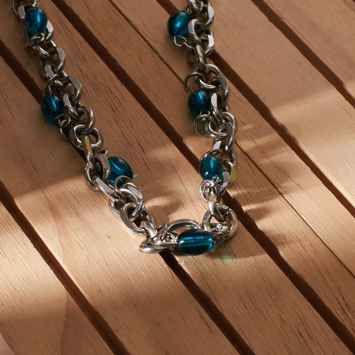 Nautical Blue Bead Chain - Salty Accessories