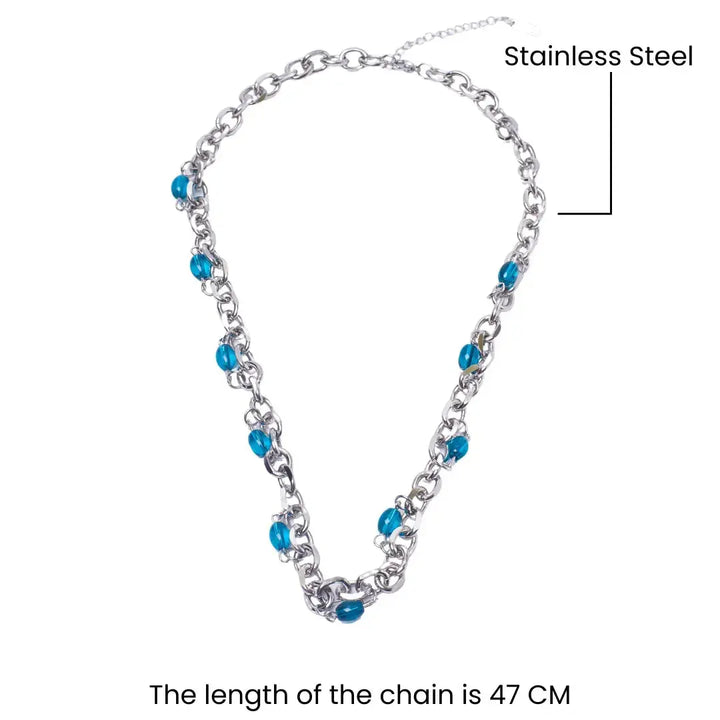 Nautical Blue Bead Chain - Salty Accessories