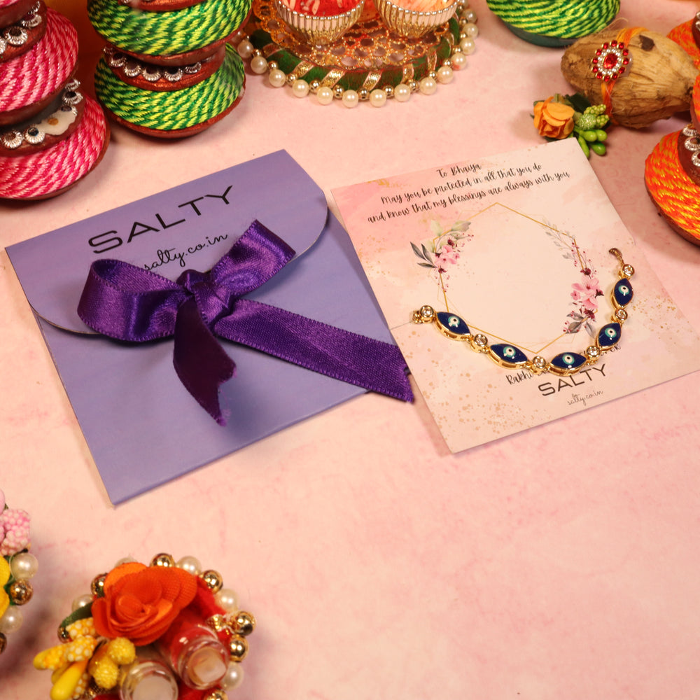 Nazar Battu Rakhi Gift Box For Sister - Salty Accessories