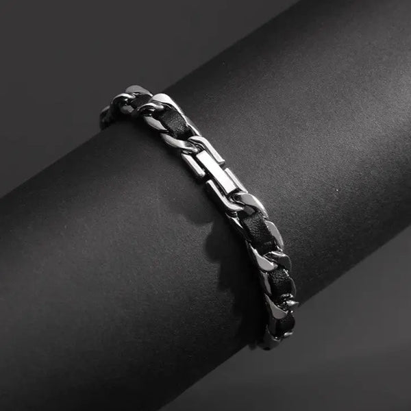 Nocturne Leather Chain Bracelet