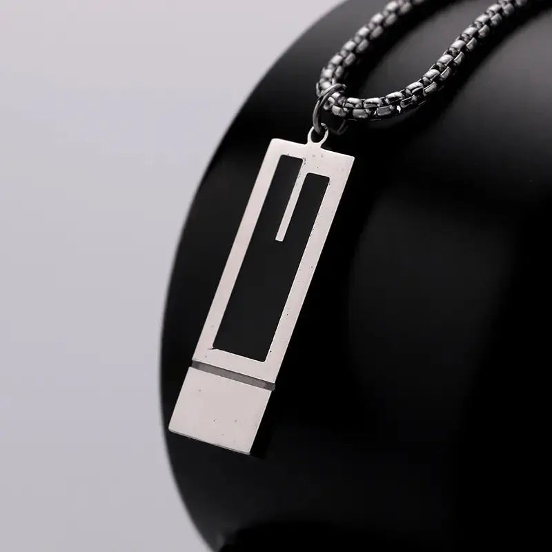 Noir Black Silver Pendant