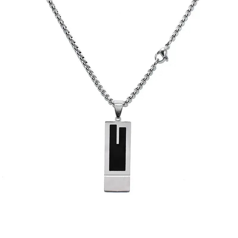 Noir Black Silver Pendant