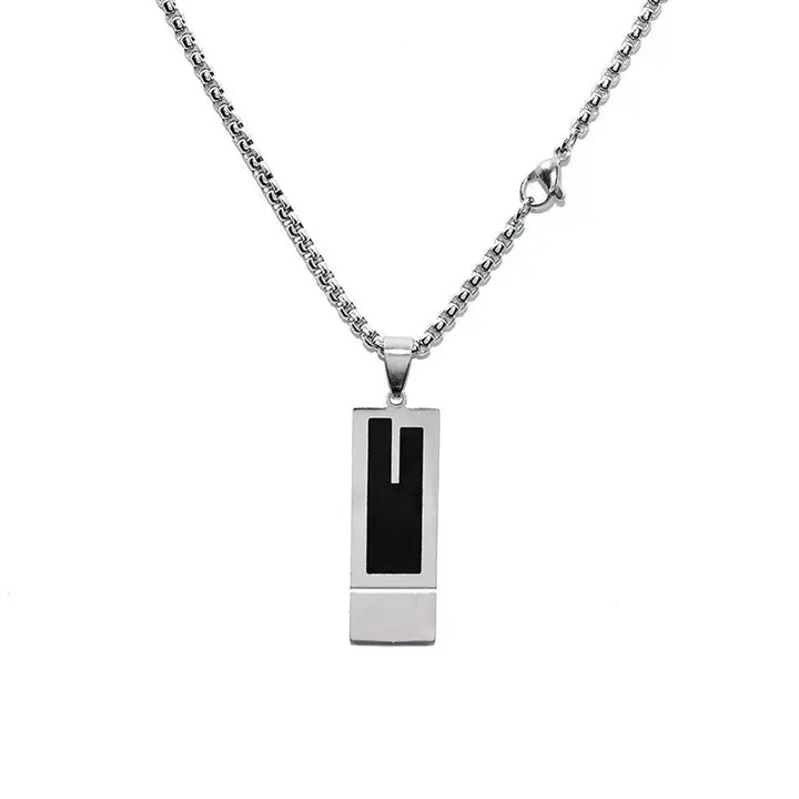 Noir Black Silver Pendant