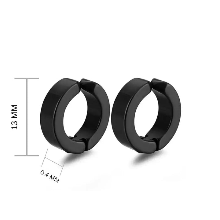 Non-pierced Clip On Earrings Black - Salty Accessories