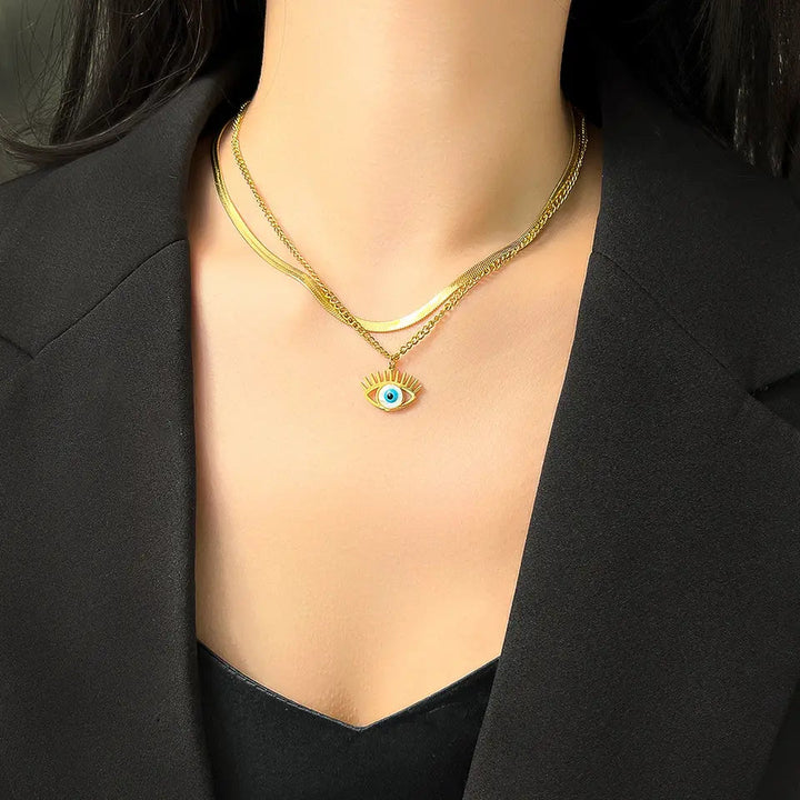 Nyx Evil Eye Necklace - Gold
