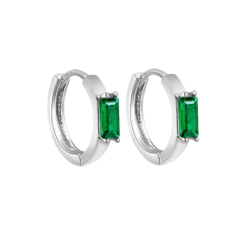 Classic Round Emerald Earrings