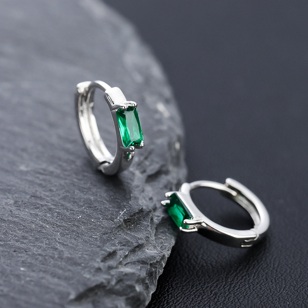 Classic Round Emerald Earrings