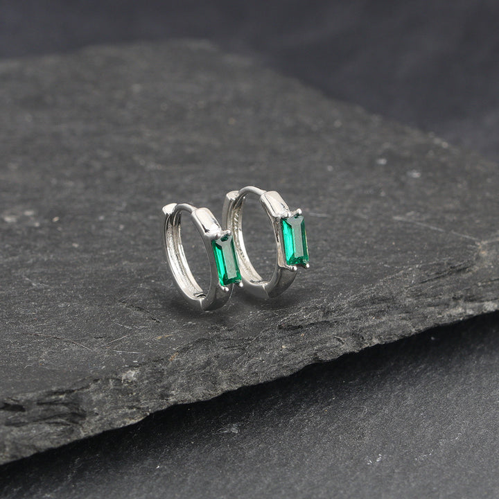 Classic Round Emerald Earrings