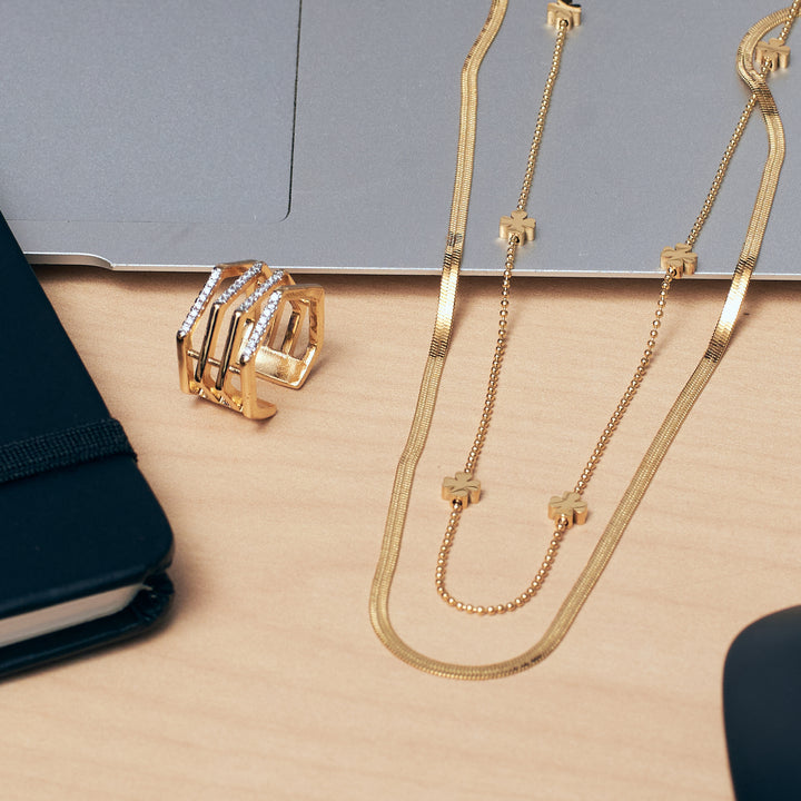 Iconic Gleam Layered  Jewellery Set