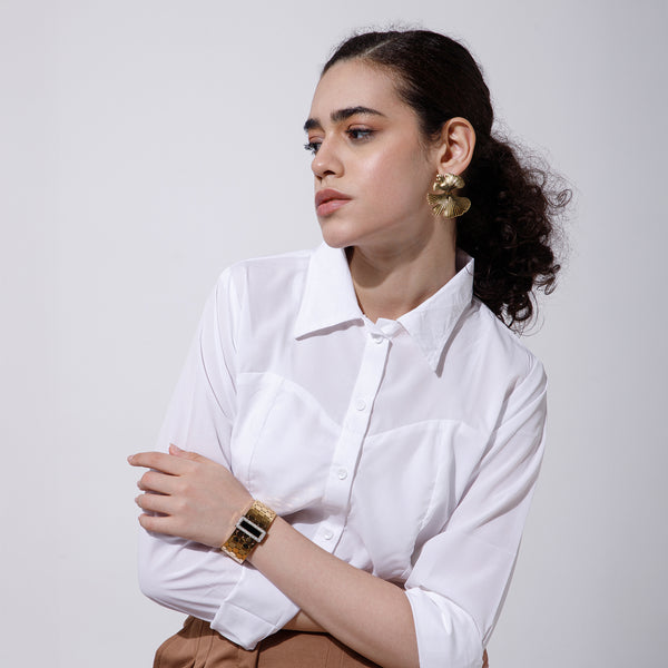 Daring Twist Bracelet and Earrings Set