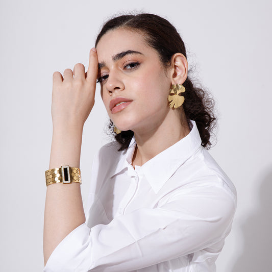 Daring Twist Bracelet and Earrings Set