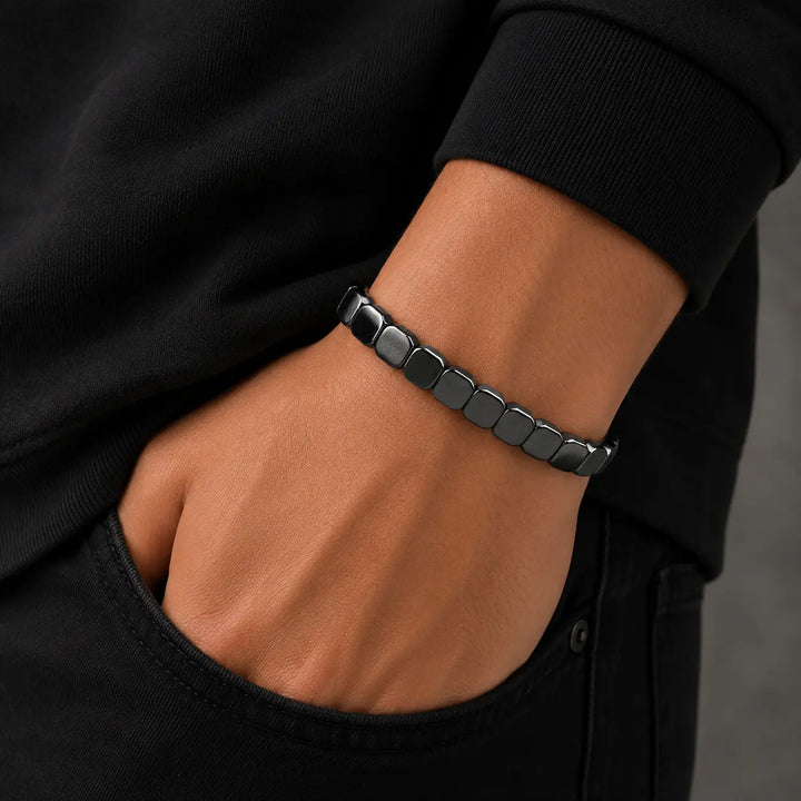 Obsidian Block Bracelet | Salty