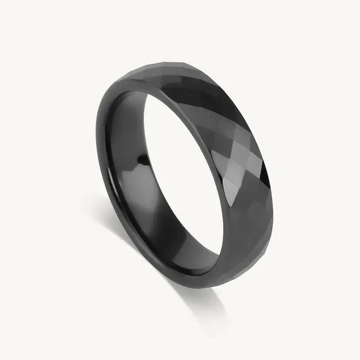 Obsidian Facet Ring | Salty
