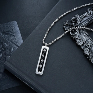 Obsidian Pulse Pendant Necklace - Black | Salty