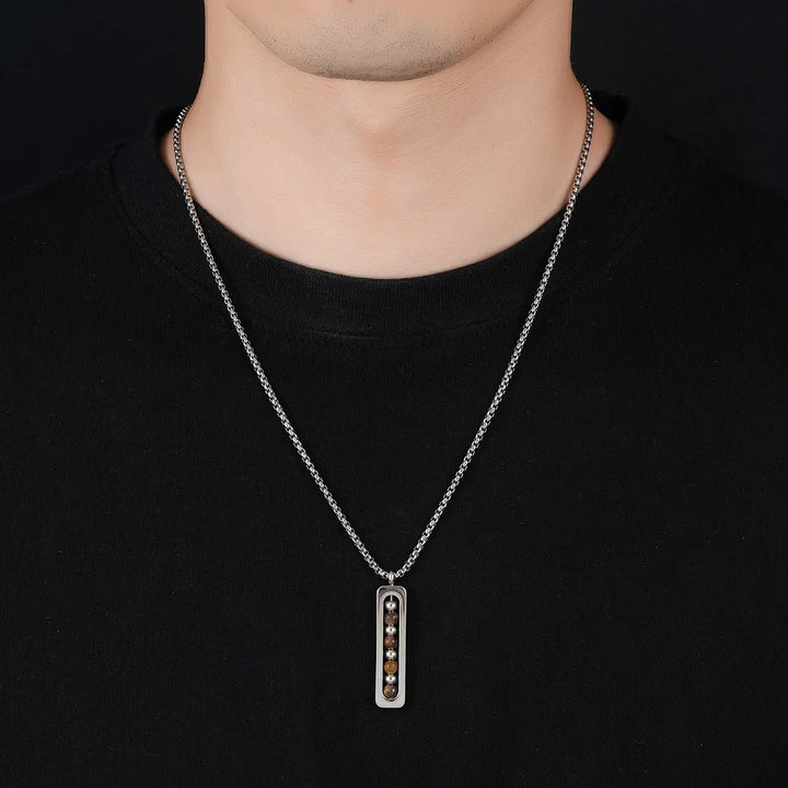 Obsidian Pulse Pendant Necklace - Black | Salty