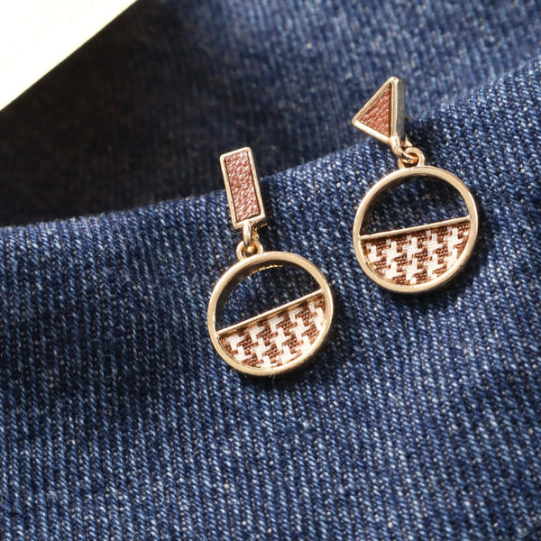 Office Check Earrings