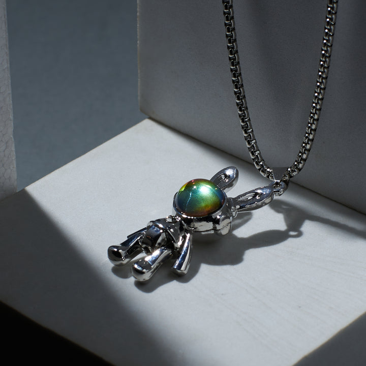 Opal Spaceman Stainless Steel Chain