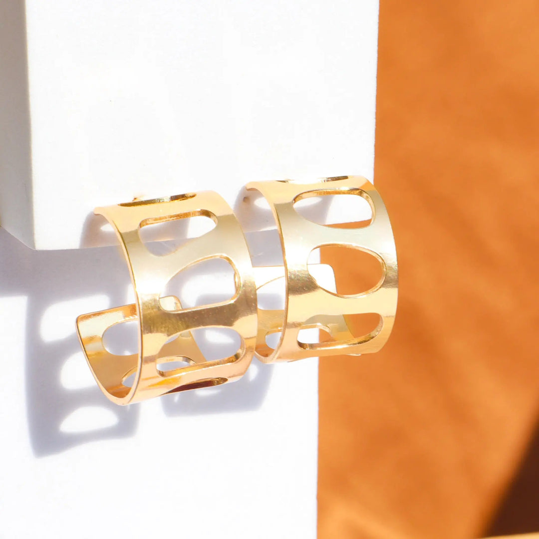 Open Gold Hoops - Salty Accessories