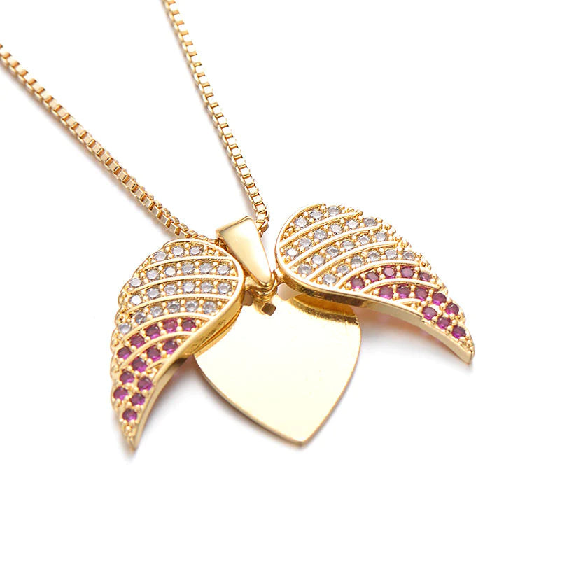 Rosy Heart Diamond Gleam Necklace - Salty Accessories