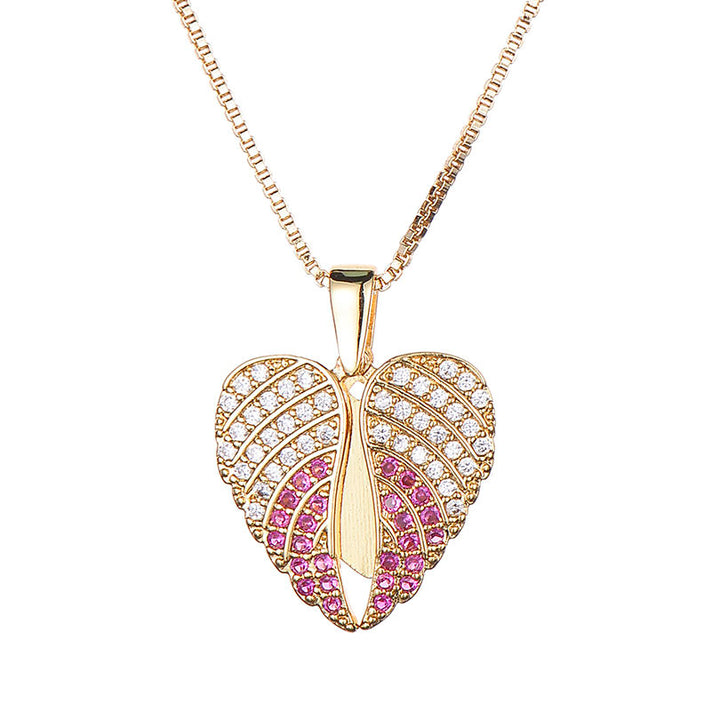 Rosy Heart Diamond Gleam Necklace - Salty Accessories