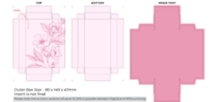 Floral Ribbon Bow Long Box - Pink - Salty Accessories