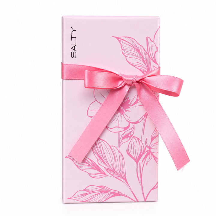 Floral Ribbon Bow Long Box - Pink