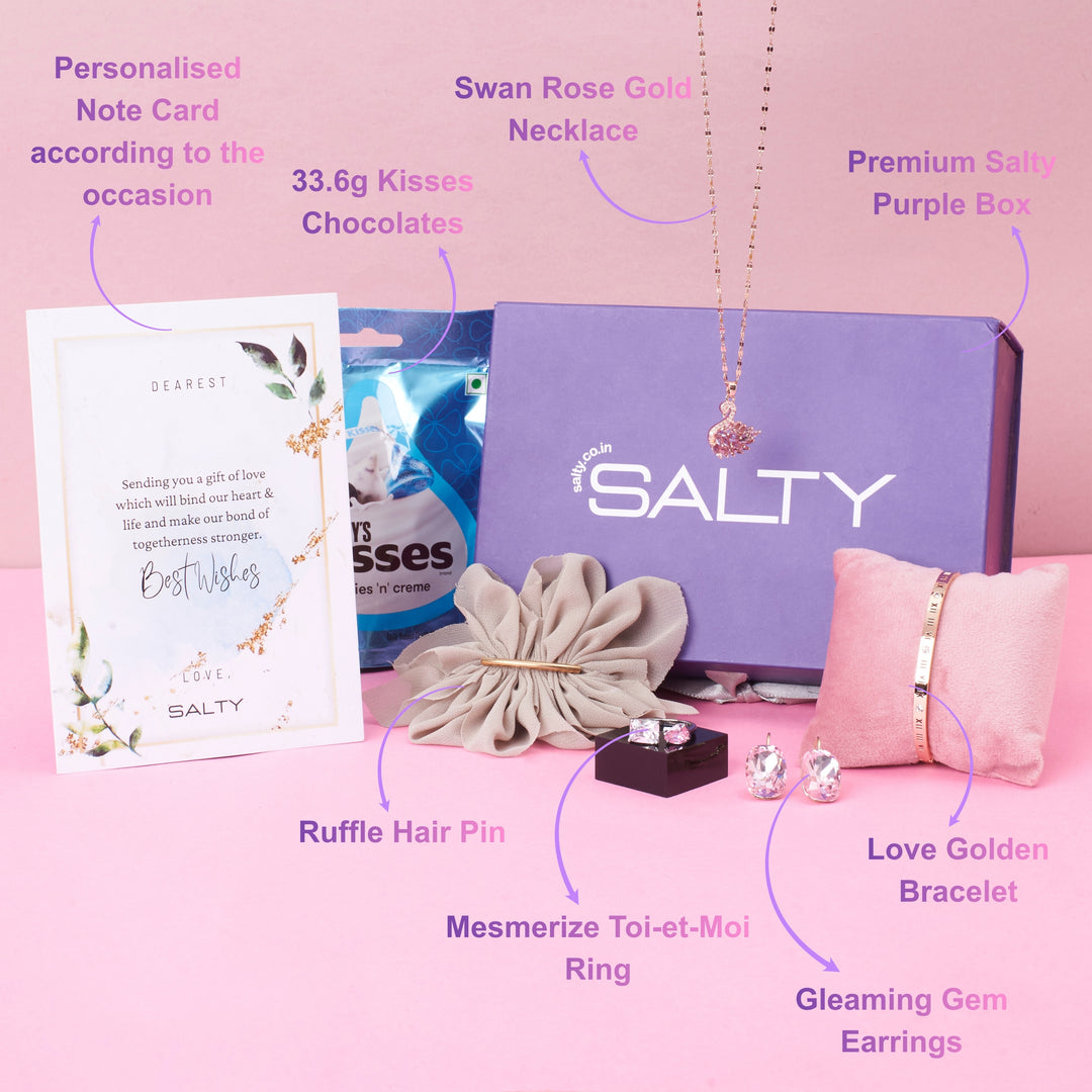 Lavish Lavender Birthday Jewellery Gift Box for Her