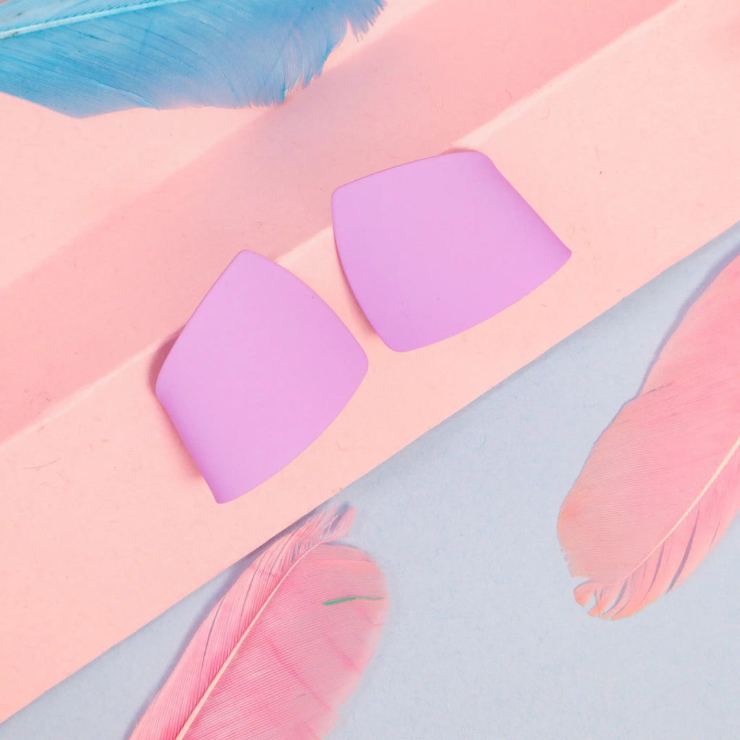 Pastel Lilac Folded Earring