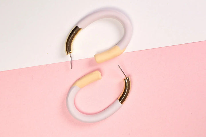 Pastel Mixed Tube Hoop Earrings