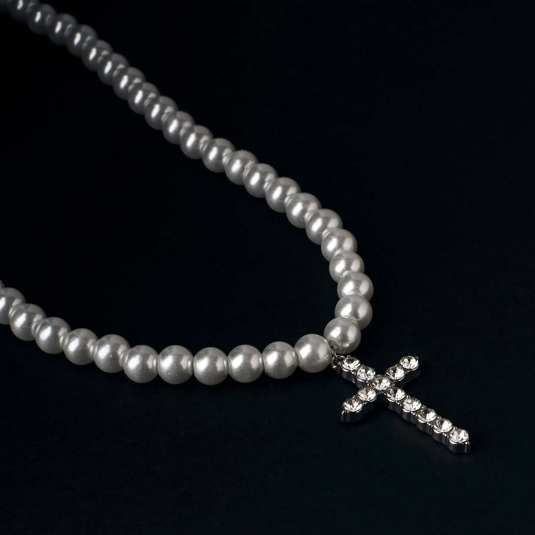 Pearl Pinnacle Cross Necklace | Salty