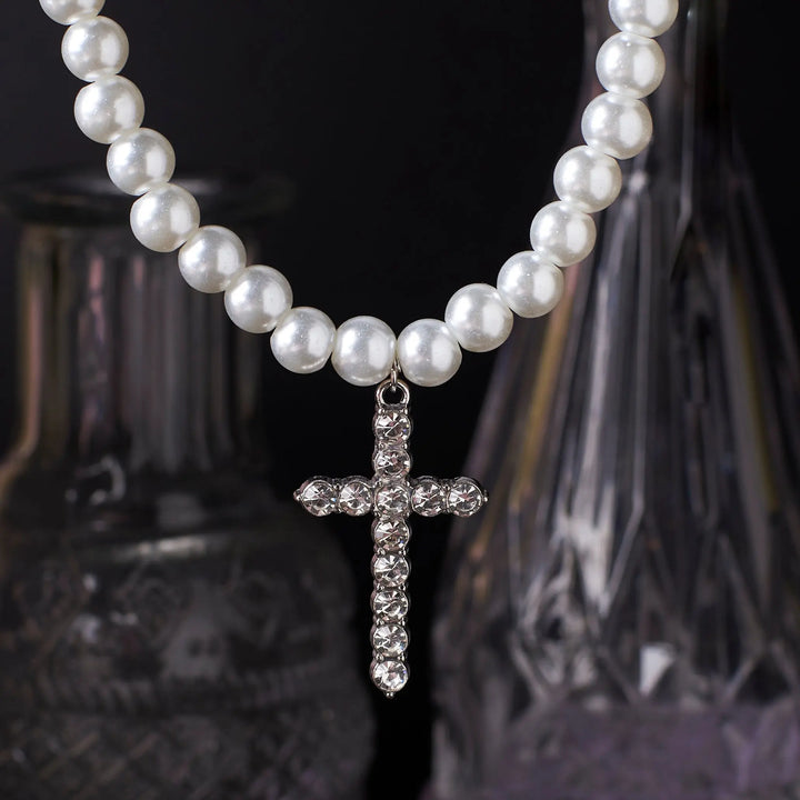 Pearl Pinnacle Cross Necklace | Salty