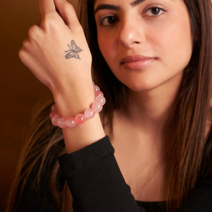 Peony Pink Beaded Band - Salty Accessories