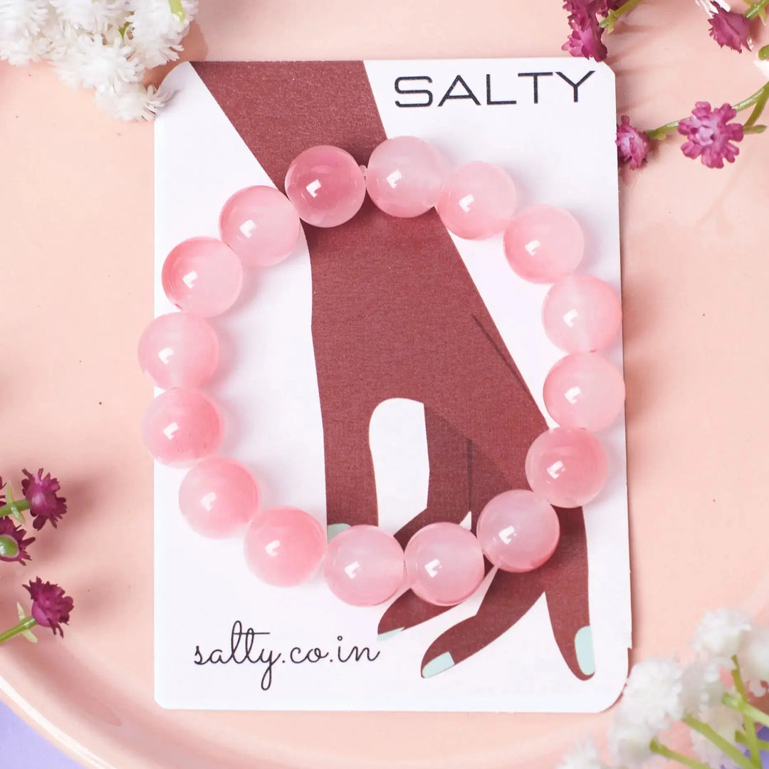 Peony Pink Beaded Band - Salty Accessories