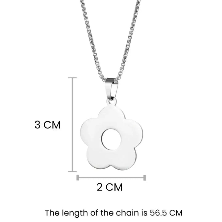 Peony Silver Necklace - Salty Accessories
