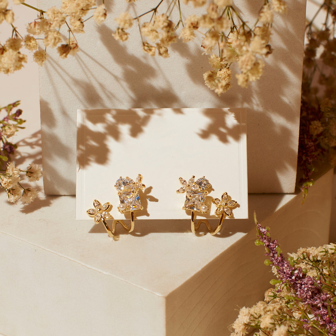 Peony Periphery Earrings - Salty Accessories