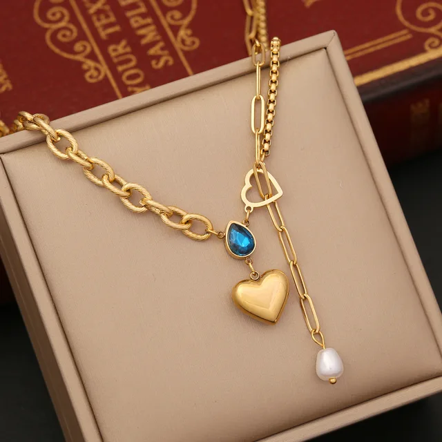 Perlee Heart Necklace Salty