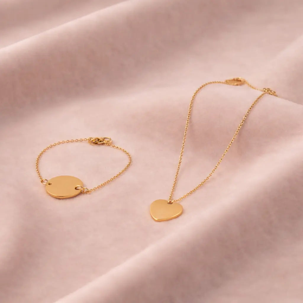 Personalised Jewellery Set of Necklace and Bracelet | Salty