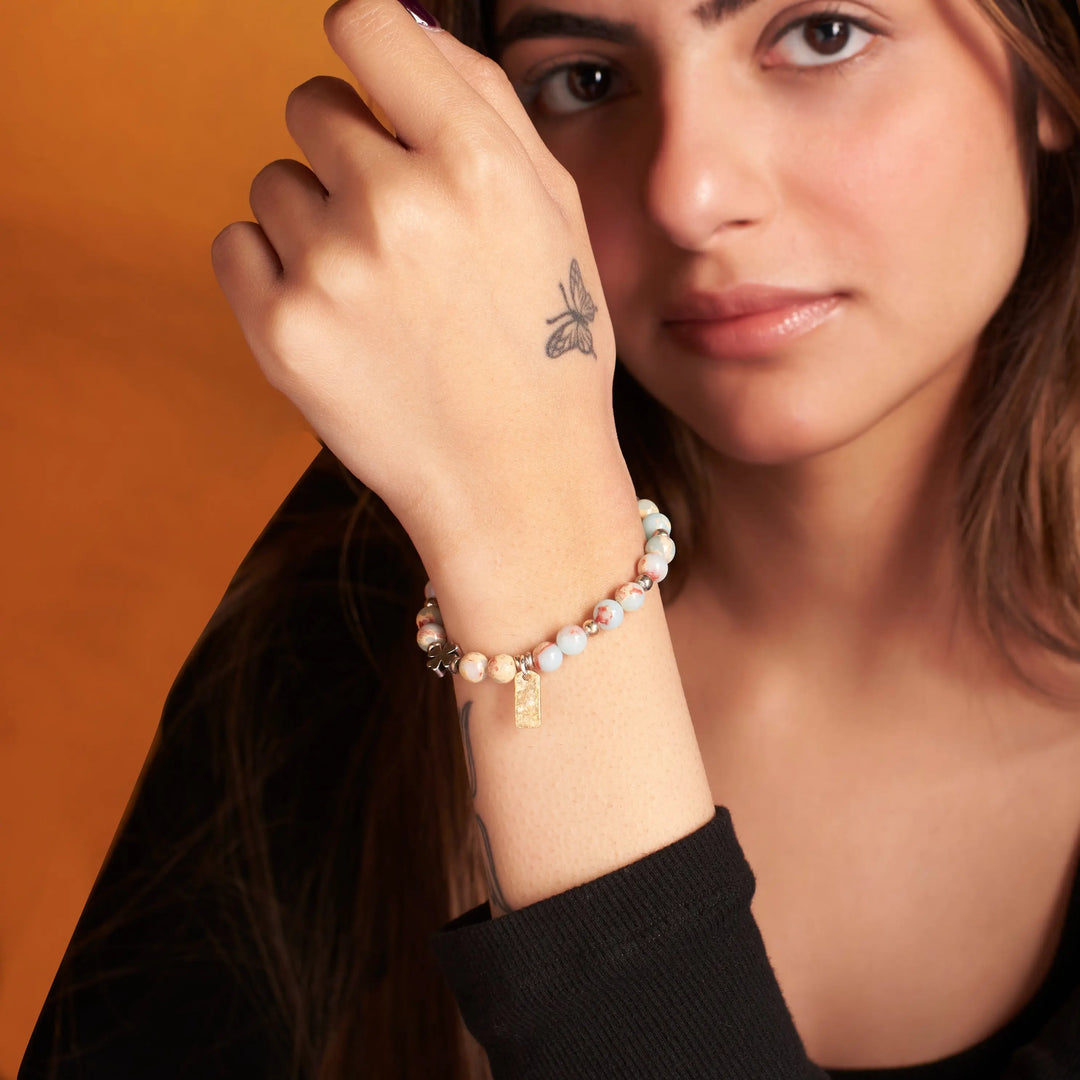 Petal and Pebbles Beaded Band - Salty Accessories
