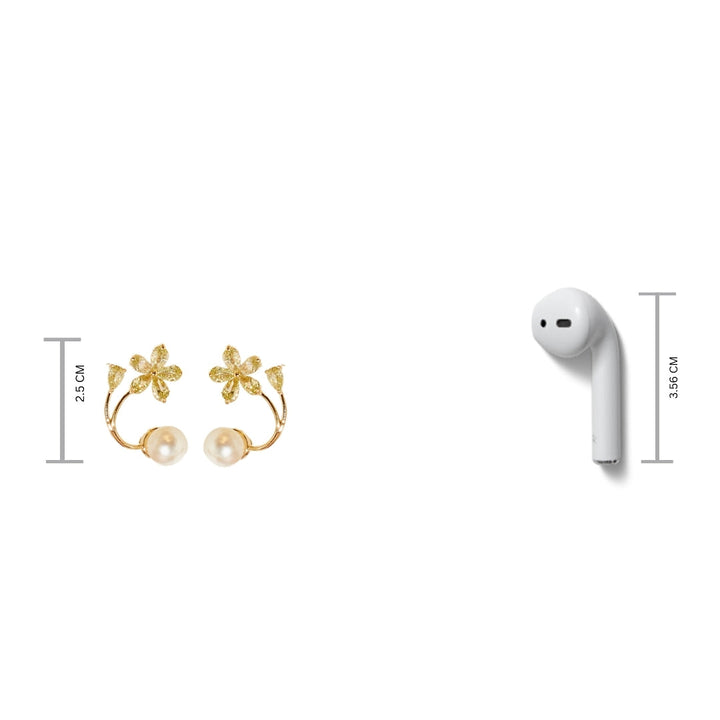 Petal and Pearl Swirls Earrings - Salty Accessories